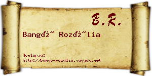 Bangó Rozália névjegykártya
