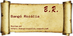 Bangó Rozália névjegykártya