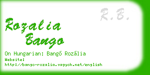 rozalia bango business card